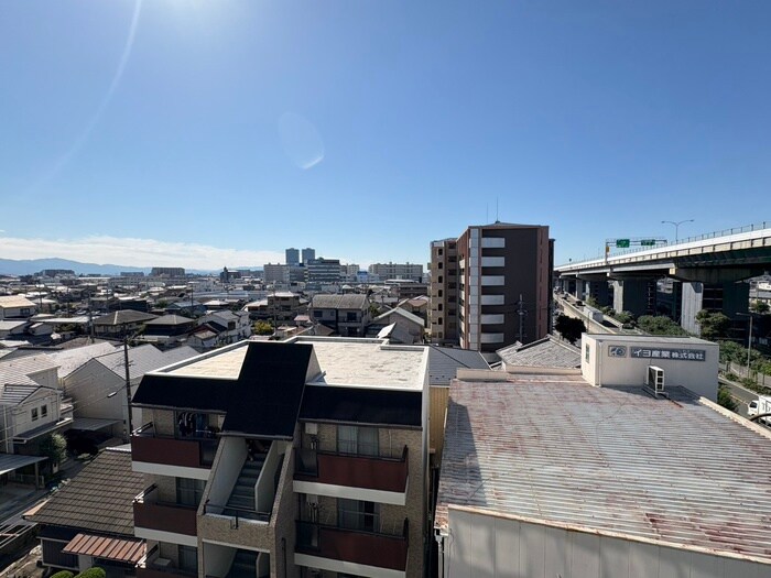 室内からの展望 ディエスベアティ久宝寺口