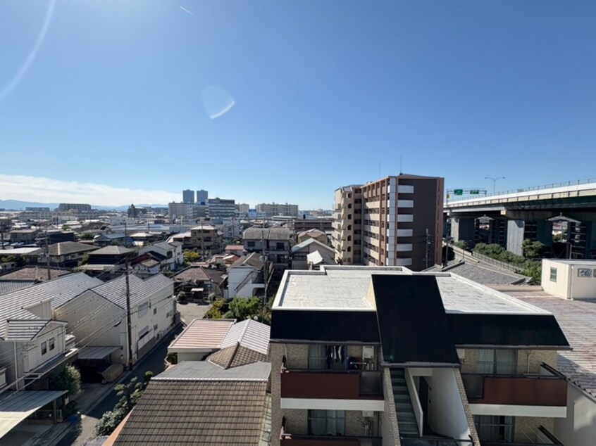 室内からの展望 ディエスベアティ久宝寺口