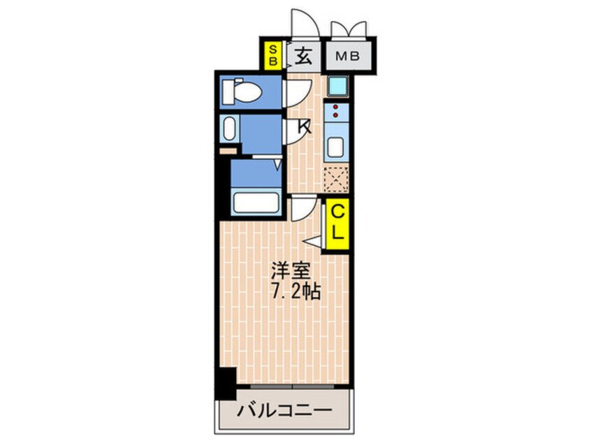 間取図 ﾌﾟﾚｻﾝｽ兵庫ｳﾞｨｱｰﾚ（801）