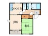 ｸﾞﾘ－ﾝﾊﾟ－ｸＡ棟 2DKの間取り