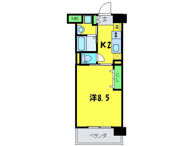 間取り図 ﾌｨｵﾚ･ﾚｼﾞﾃﾞﾝｽ出島海岸通