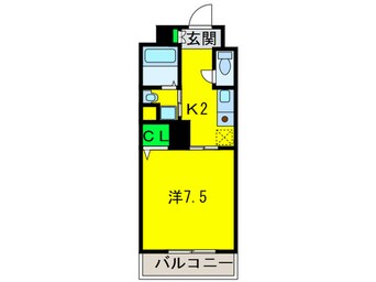 間取図 ﾌｨｵﾚ･ﾚｼﾞﾃﾞﾝｽ出島海岸通