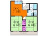 美山マンション 2DKの間取り