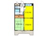 マンションセントヒル 2DKの間取り