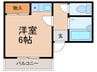 浅田ハイツ 1Rの間取り