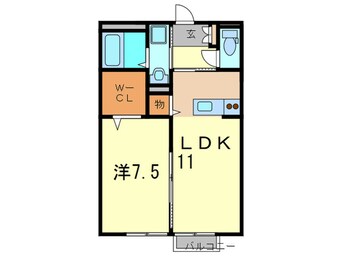 間取図 フレッツァ西宮堤町（Dタイプ）