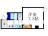 サ－ティフル新二条 1Kの間取り