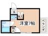 ラパンジ－ル市岡元町 1Rの間取り