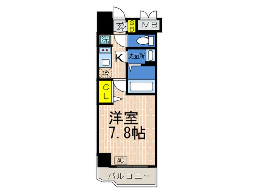 間取図 ﾗﾗﾌﾟﾚｲｽｻﾞ･神戸ｼﾙﾌ(201)