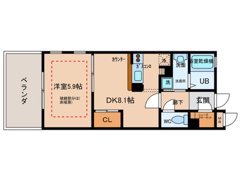 間取図 ｱｰﾊﾞﾝｳﾞｨﾚｯｼﾞ兵庫ｴｽﾀｼｵﾝ