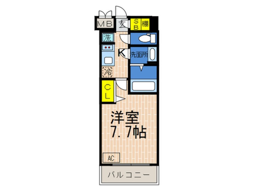 間取図 ﾗﾗﾌﾟﾚｲｽｻﾞ･神戸ｼﾙﾌ(202)