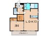 ベヌスタ丸橋 1LDKの間取り