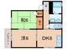 グリーン・メドゥA棟 2DKの間取り