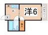 ヴィラ長尾 1Kの間取り