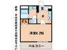 アンプル－ルフェ－ル椋 1Kの間取り