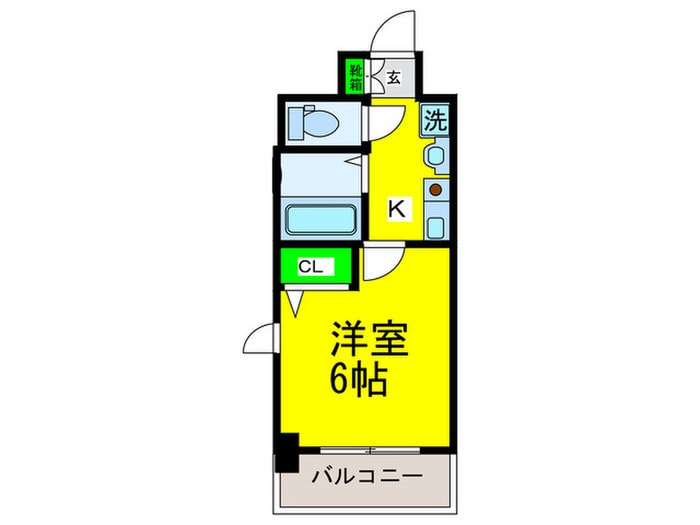 間取り図 ｴｽﾃﾑｺ-ﾄ難波ｾﾝﾁｭﾘｵ(201)