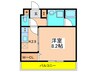 アリーバ古室 1Kの間取り