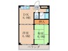 シャトー嵐望Ⅱ 2DKの間取り