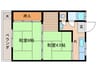 グレースマンションⅠ 2Kの間取り