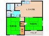 河西マンション 2LDKの間取り