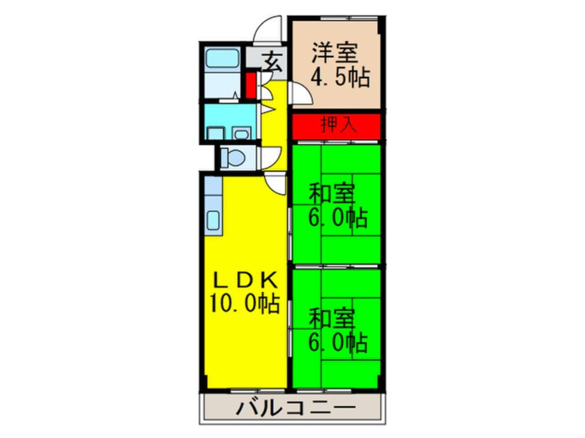 間取図 サンハイム杉林