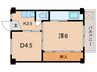 ビレッジハウス鴻池２号棟 1DKの間取り