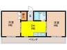 エヌアール千本南 2DKの間取り