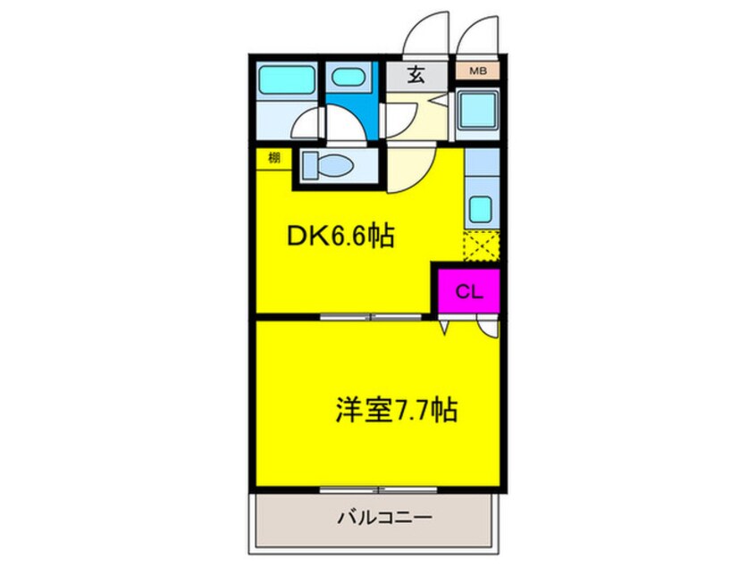 間取図 フジパレスヒサホ