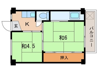 間取図 ビレッジハウス鴻池３号棟