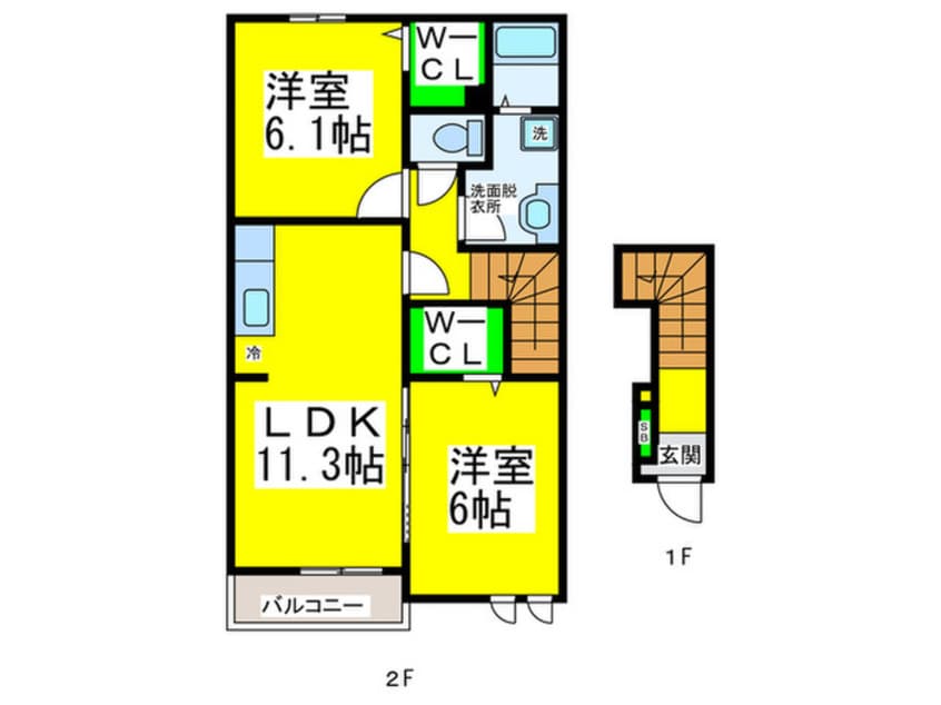 間取図 コーラル　リーフ