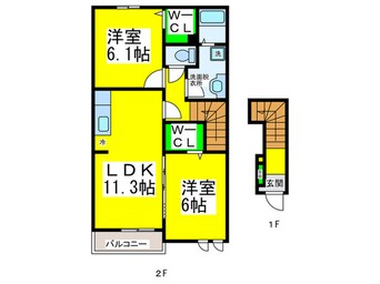 間取図 コーラル　リーフ