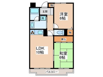 間取図 ﾗｲｵﾝｽﾞﾏﾝｼｮﾝ泉南樽井第２(612)