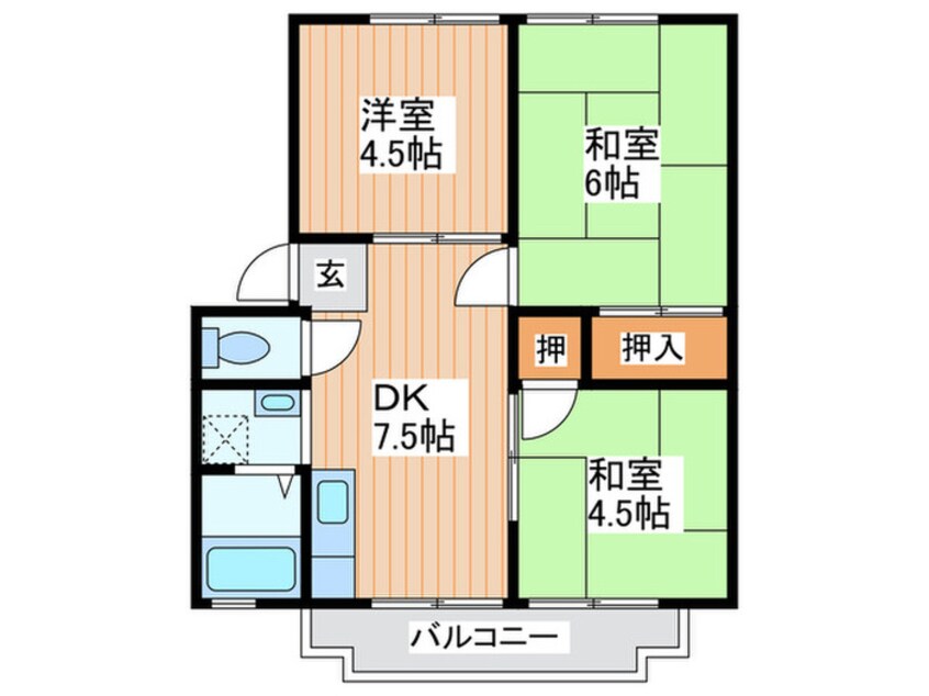 間取図 サンライフシャイン八雲A棟