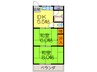 グリーンハイツネネ 2DKの間取り