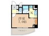 アーデン江坂 1Kの間取り