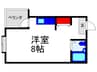 ニュ－ライン中桜塚 1Rの間取り