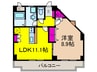 ヴァンベール豊中 1LDKの間取り