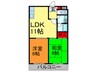グロ－リア八戸ノ里 2LDKの間取り
