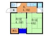 ピア西淀川Ａ棟 2Kの間取り