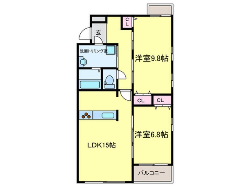 間取図 シュシュパルク鹿苑