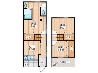 間取図 長栄寺町貸家