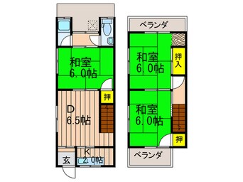 間取図 楠葉中町借家