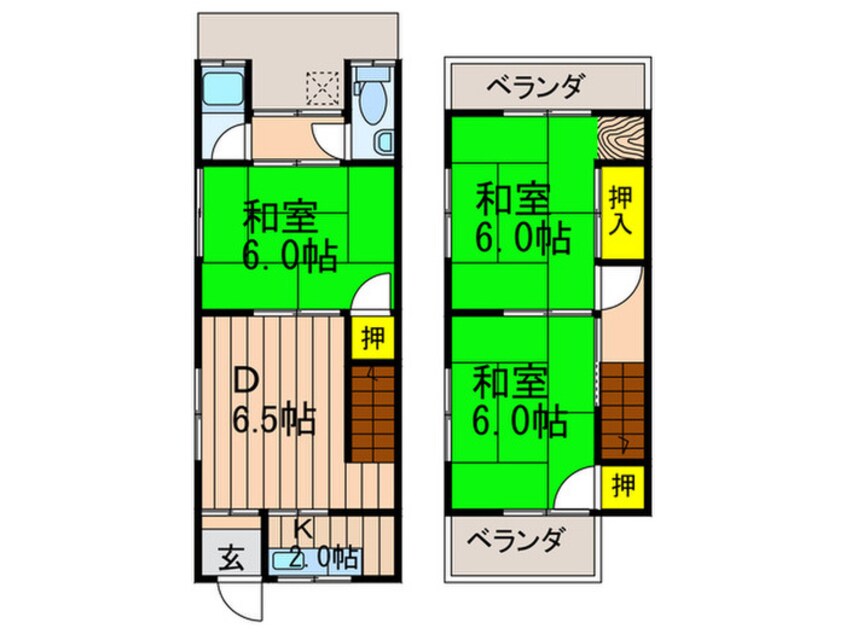 間取図 楠葉中町借家