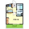 Celeb布施東 1Kの間取り