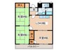 松井第３マンション 3LDKの間取り