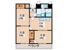 松井第３マンション 3DKの間取り