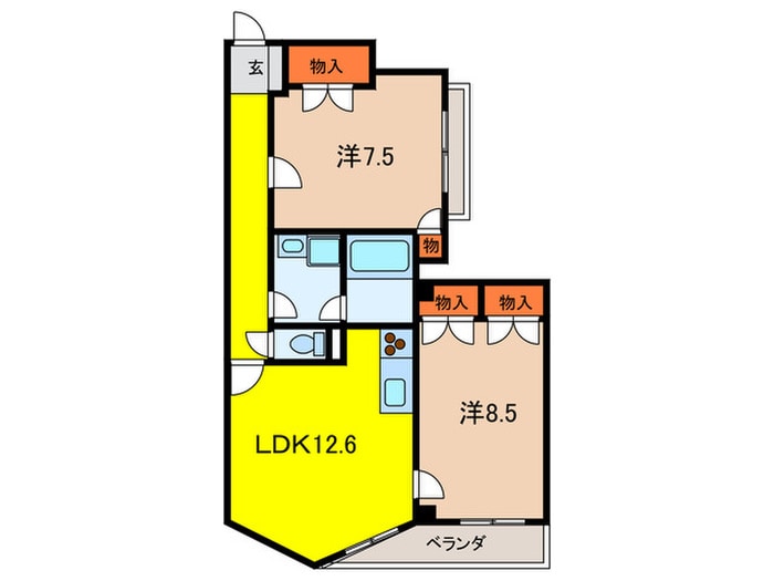 間取り図 ラ・ミ－ユ甲東園