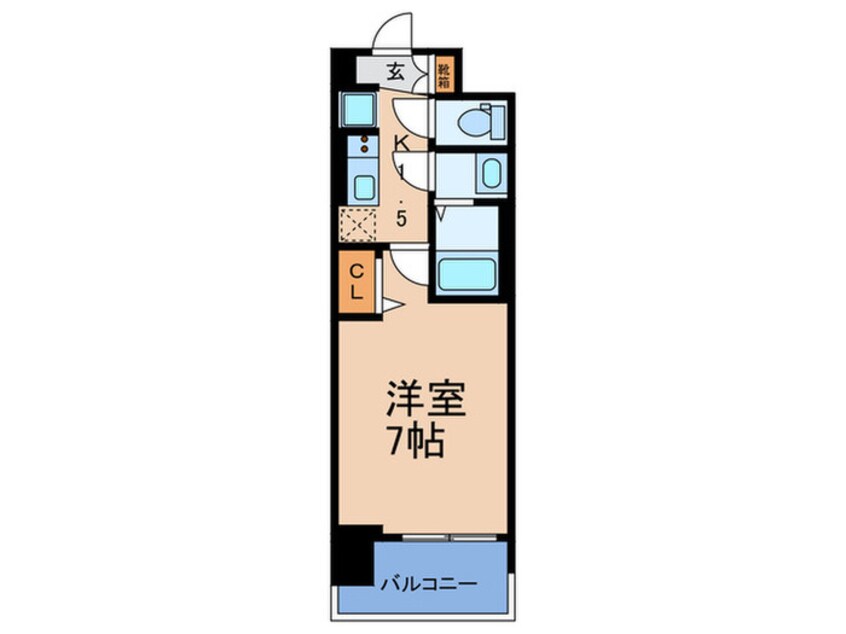 間取図 ﾌﾟﾚｻﾝｽ大国町ｱﾄﾞﾛｯｿ(1309)