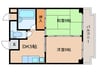 ヴィラYAMASHITA 2DKの間取り