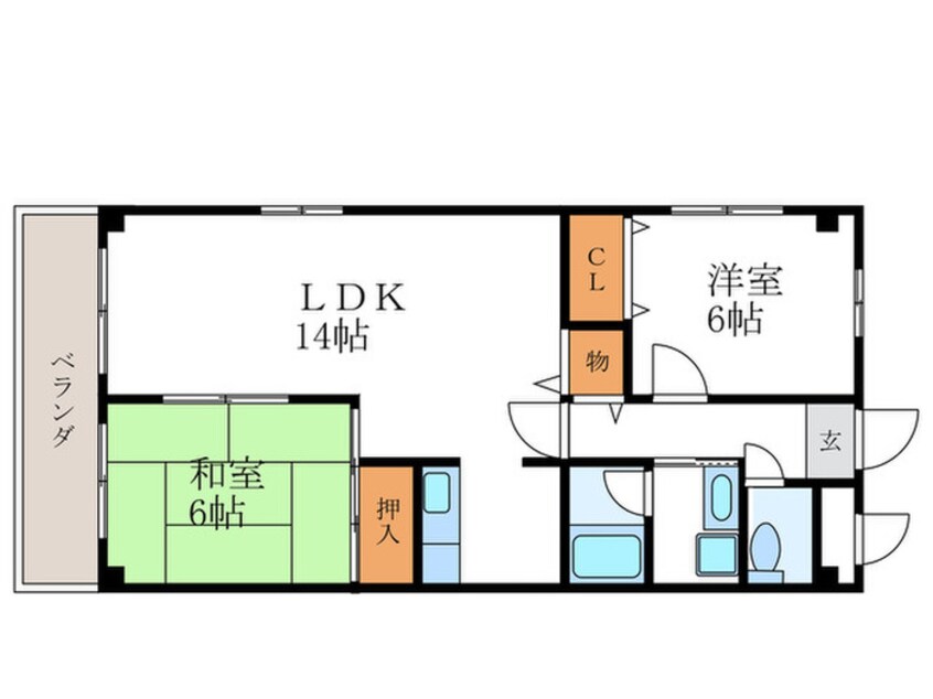 間取図 レジデンス桂川